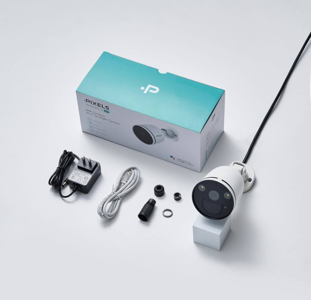 กล้องวงจรปิดภายนอก PIXELS CCTV PS-503/SPOTLIGHT 4 MP (รองรับ GOOGLE HOME ASSISTANT และ AMAZON ALEXA)_2